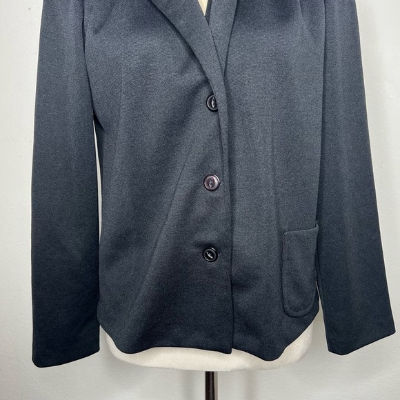 VINTAGE Sears 1970s Blazer Jacket Long Sleeve Black Collared Vtg 70s - Picture 3 of 7